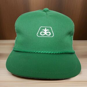 Vintage PIONEER SEED Hat Cap K BRAND Farmer Trucker Rope Leather Strap USA